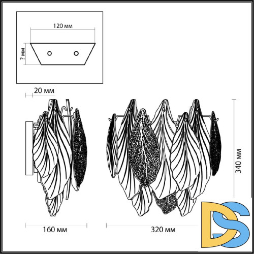 Настенный светильник Odeon Light Lace 5052/3W