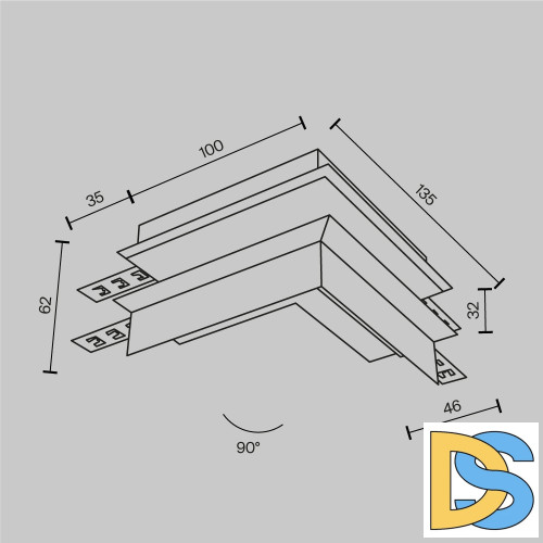 Коннектор внешний встраиваемый Maytoni Magnetic track system Exility TRA34CO-42W