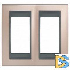 Рамка 2-ая (двойная), Оникс/Графит (металл), серия UNICA TOP/CLASS, Schneider Electric