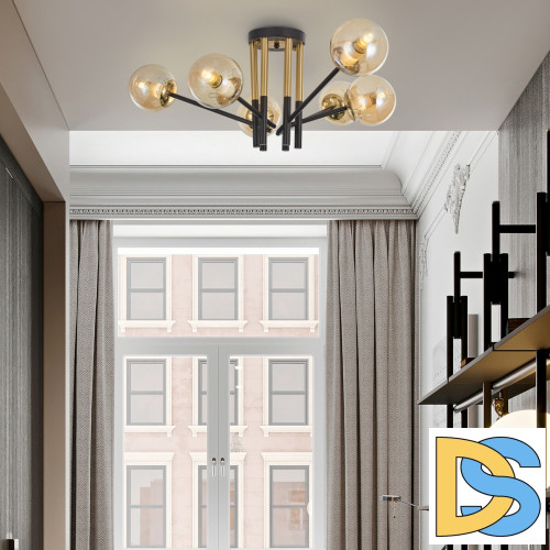 Потолочная люстра Arte Milano Neapolis 273708/6 BK/GD