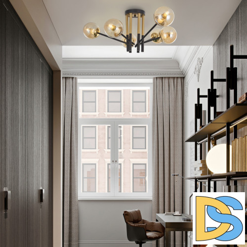 Потолочная люстра Arte Milano Neapolis 273708/6 BK/GD