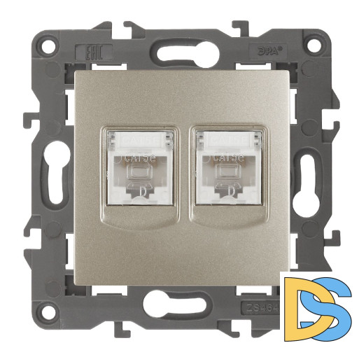 Розетка 2хRJ45 Эра 14-3108-04 Б0034311