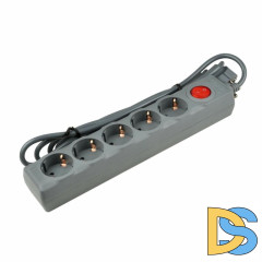 Cетевой фильтр (UL-00001746) Uniel 5гн х 3м с/з Universal S-GSU5-3 Grey