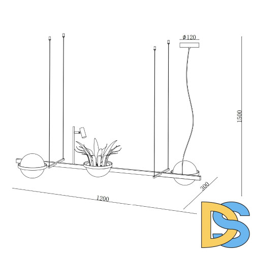 Подвесной светильник Delight Collection 10228P/S black