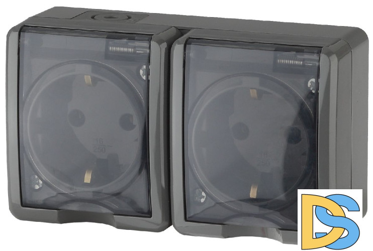 Розетка 2х2P+E со шторками Эра 11-2404-03 Б0020719