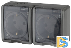 Розетка 2х2P+E со шторками Эра 11-2404-03 Б0020719