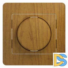 Диммер поворотный, 600Вт универсальный, Дерево Дуб, серия Glossa, Schneider Electric