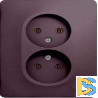 Розетка 2-ая электрическая без заземления, Сиреневый туман, серия Glossa, Schneider Electric