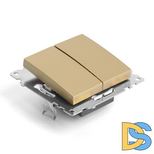 Выключатель 2-клавишный Stekker Катрин GLS10-7104-08 49216