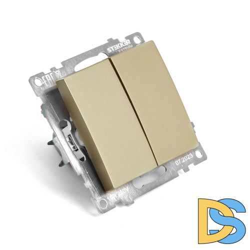 Выключатель 2-клавишный Stekker Катрин GLS10-7104-08 49216