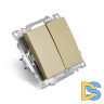 Выключатель 2-клавишный Stekker Катрин GLS10-7104-08 49216