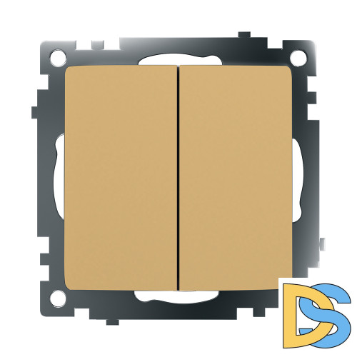 Выключатель 2-клавишный Stekker Катрин GLS10-7104-08 49216