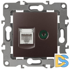 Розетка комбинированная RJ45+TV Эра 12-3110-13 Б0027448