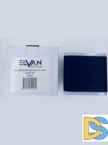 Уличный настенный светильник Elvan GW-6080S-6W-WW-BK