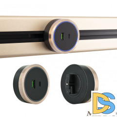 Трековая розетка Arte Milano Am-track-sockets 380066TS LED/USB-Type-C Gold