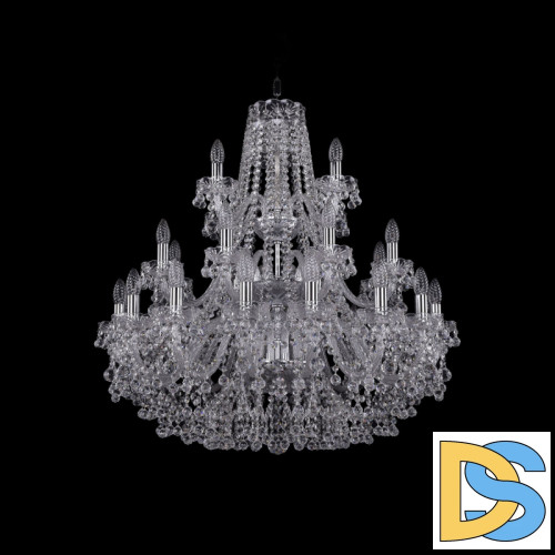 Подвесная люстра Bohemia Ivele Crystal 1409/16+8+4/300/3d Ni