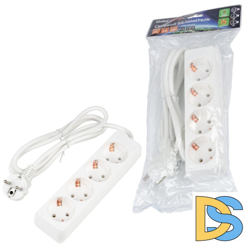 Удлинитель бытовой Uniel Ultra S-GCU4-1,5 WHITE UL-00010005