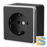 Розетка с заземлением Gallant (черный/хром) W5071035