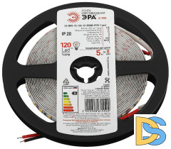 Светодиодная лента Эра 12В 2835 12Вт/м 3500K 5м IP20 LS2835-12-120-12-3500K-IP20-1 year-5m Б0053971