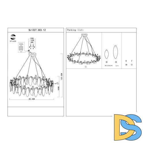 Подвесная люстра ST Luce Ancona SL1227.303.12