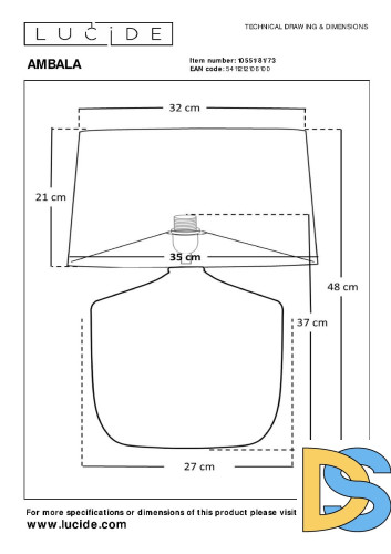 Настольная лампа Lucide Ambala 10551/81/73