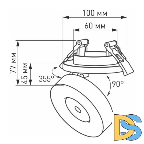 Встраиваемый светильник Arlight LGD-MONA-BUILT-R100-12W Warm3000 025450
