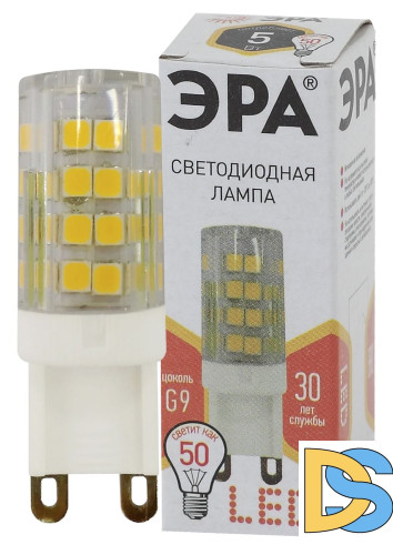 Лампа светодиодная Эра G9 5W 2700K LED JCD-5W-CER-827-G9 Б0027863
