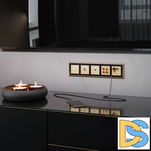 ТВ-розетка оконечная Werkel (шампань рифленый) W1183010