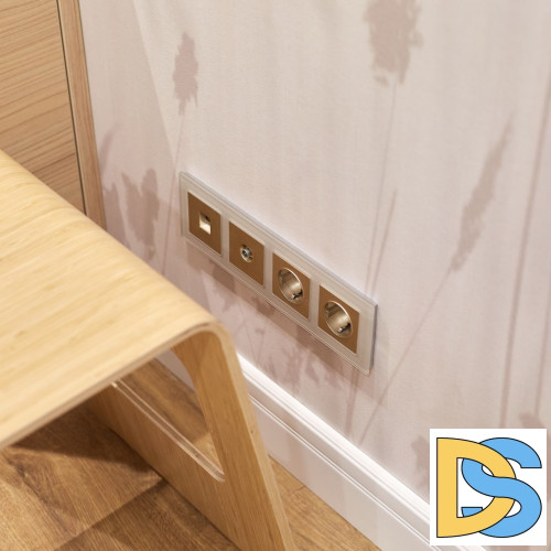 ТВ-розетка оконечная Werkel (шампань рифленый) W1183010