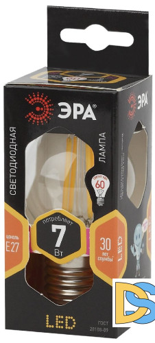 Лампа светодиодная Эра E27 7W 2700K F-LED P45-7W-827-E27 Б0027948