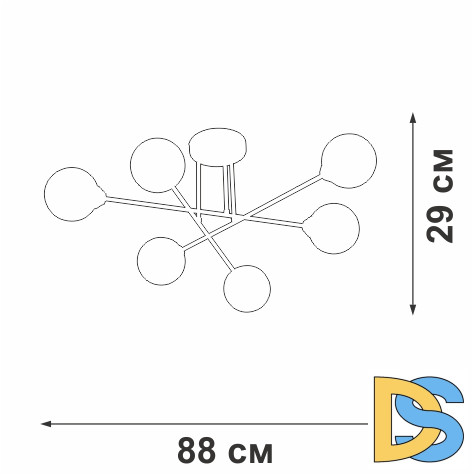 Потолочная люстра Vitaluce V3931-8/6PL
