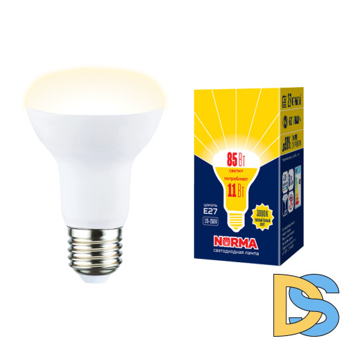 Лампа светодиодная Volpe Norma LED-R63-11W/3000K/E27/FR/NR картон UL-00005774