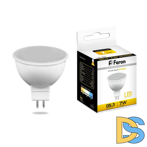 Лампа светодиодная Feron G5.3 7W 2700K матовая LB-26 25235