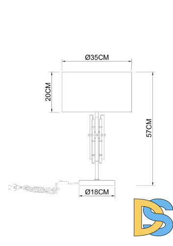Настольная лампа Arte Lamp Taygeta A4097LT-1CC
