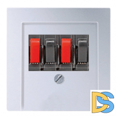 Розетка аудио 2 канала Jung ECO Profi Алюминий