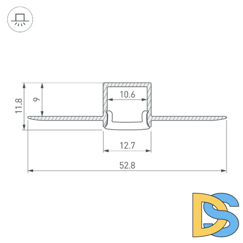 Профиль Arlight FANTOM-W12-2000 ANOD 040325