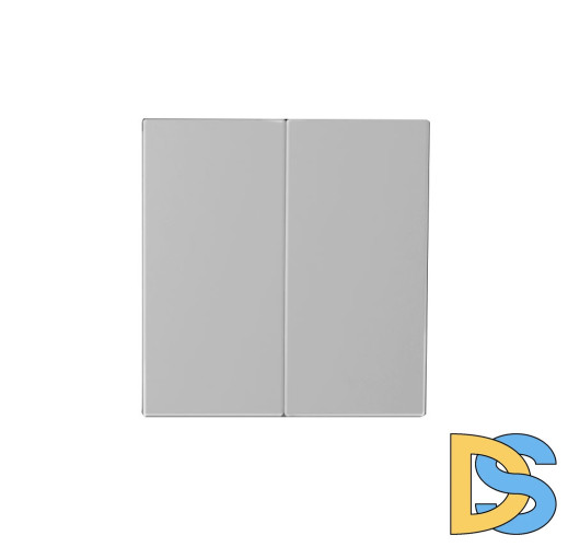 Выключатель двухклавишный без рамки серебристый Vesta-Electric Exclusive Silver Metallic