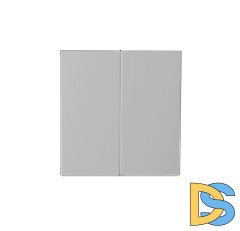 Выключатель двухклавишный без рамки серебристый Vesta-Electric Exclusive Silver Metallic