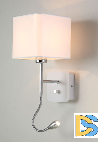 Бра Crystal Lux Paco AP2 Chrome/White