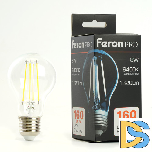 Светодиодная лампа Feron LB-1108 E27 8W 6400K 48894