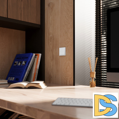 Выключатель встраиваемый VOLTUM S70 для жалюзи 10А, (белый матовый)