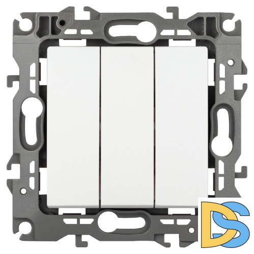 Выключатель трехклавишный Эра 12-1107-01М Б0065680