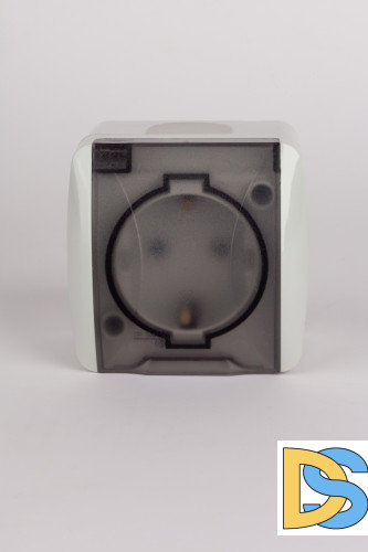 Розетка с крышкой и заземлением ELBI Eva 554-011500-218