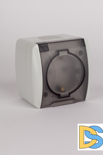 Розетка с крышкой и заземлением ELBI Eva 554-011500-218