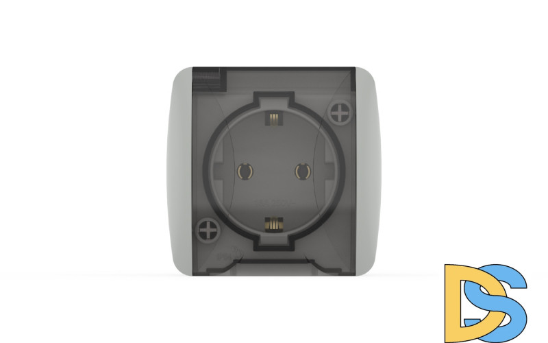 Розетка с крышкой и заземлением ELBI Eva 554-011500-218