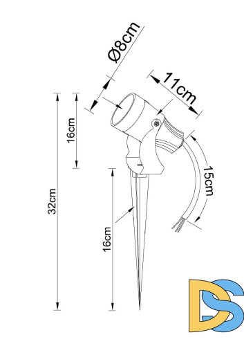 Грунтовый светильник Arte Lamp Elsie A4715IN-1BK