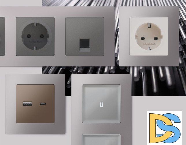 Рамка четырехместная Ambrella Volt Techno AF220504