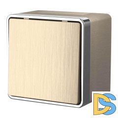 Выключатель Werkel одноклавишный влагозащищенный Gallant шампань рифленый W5010210 4690389164026