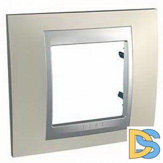 Рамка 1-ая (одинарная), Опал/Алюминий (металл), серия UNICA TOP/CLASS, Schneider Electric