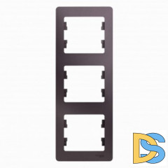 Рамка 3-ая (тройная) вертикальная, Сиреневый туман, серия Glossa, Schneider Electric